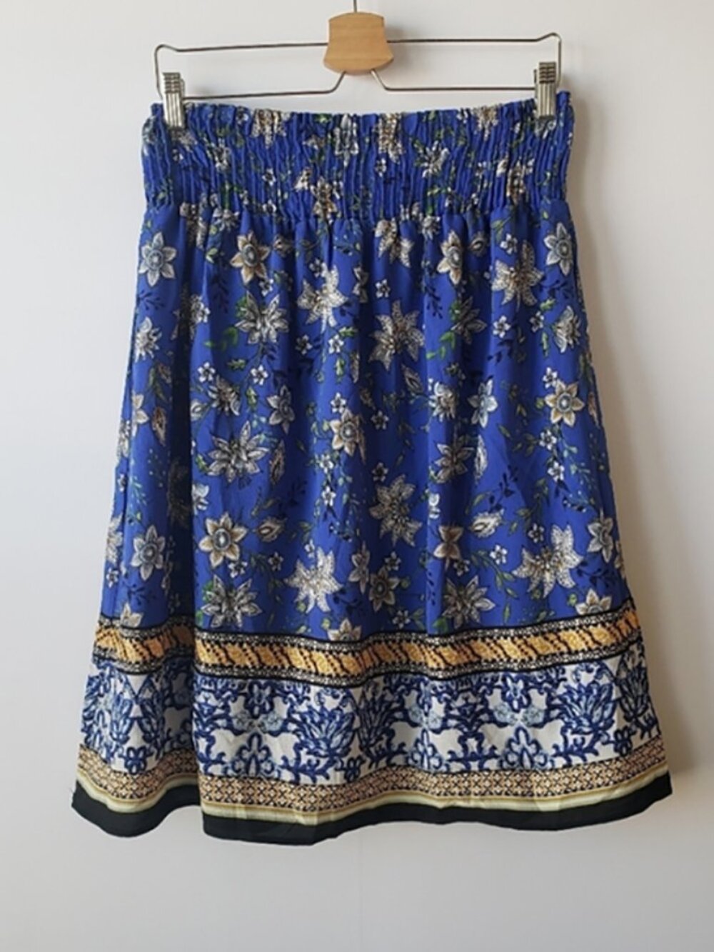 Bobeau floral pull on midi skirt